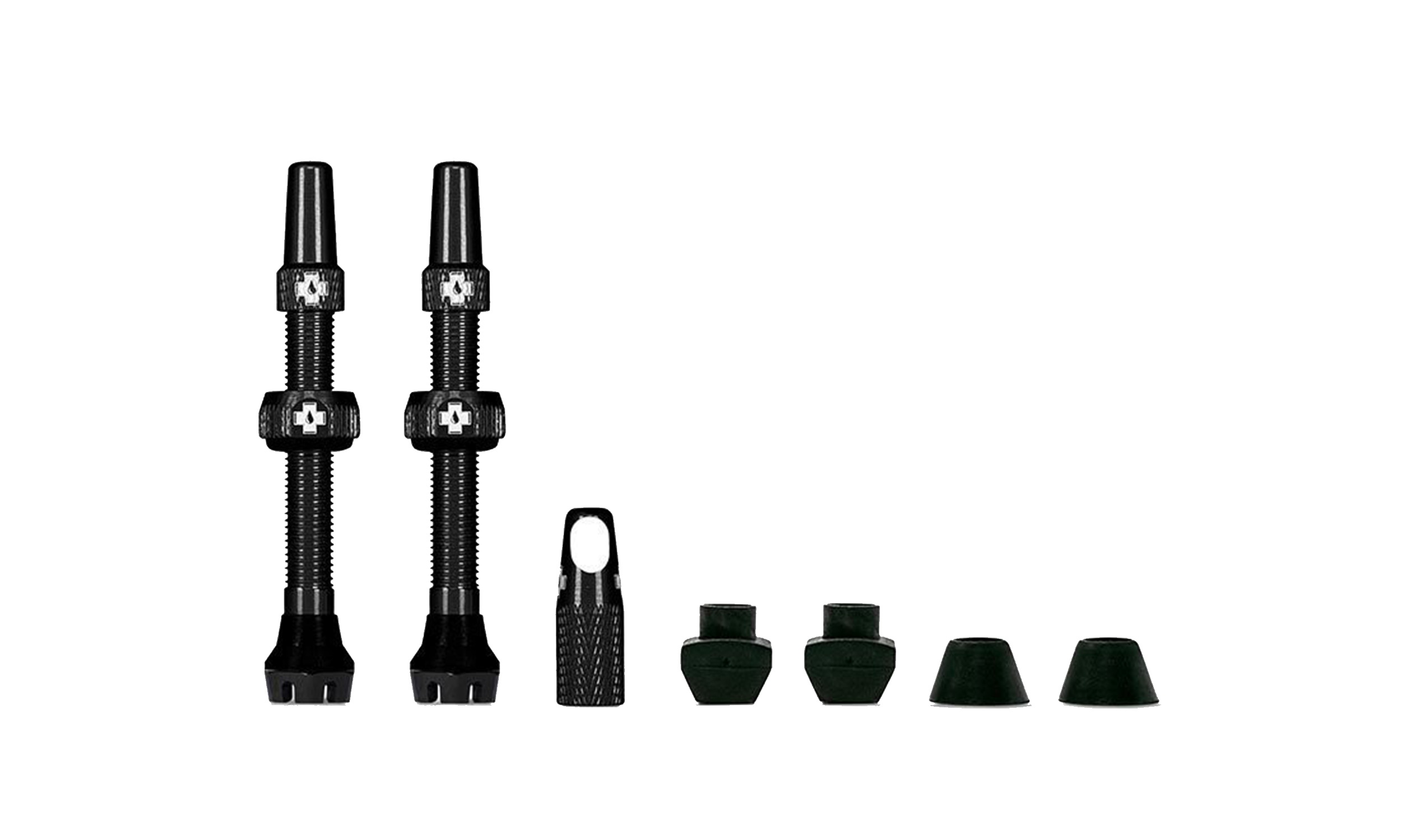 Muc-Off, V2, Tubeless Valve, Presta, 44mm, Black, Pair (8421757452593)